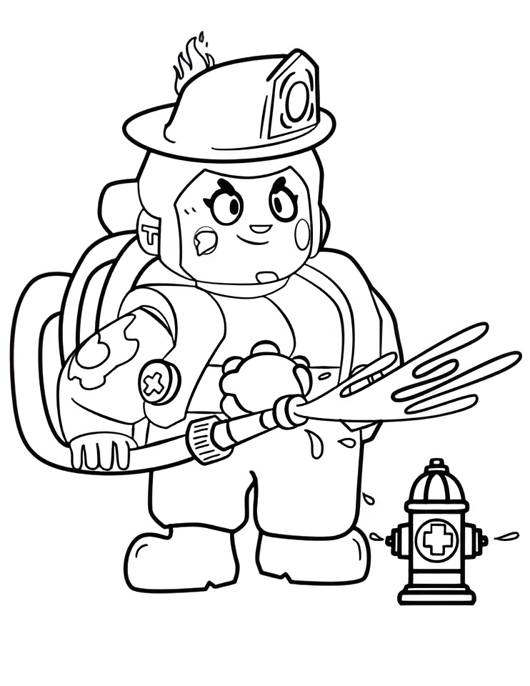 Desenho da pam de Brawl Stars para colorir