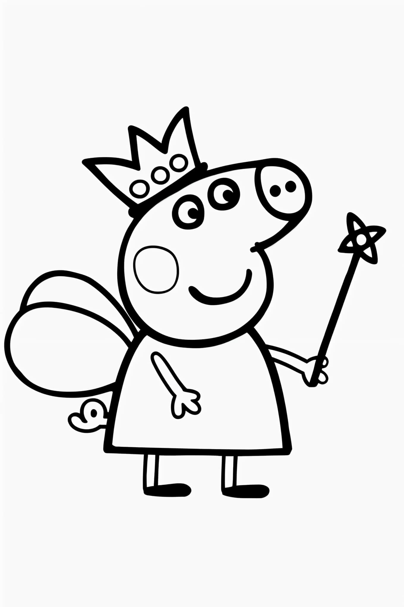 Desenho da peppa pig fada para imprimir