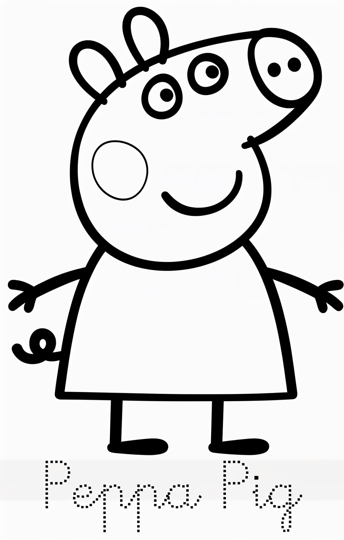 Desenho da peppa pig para colorir