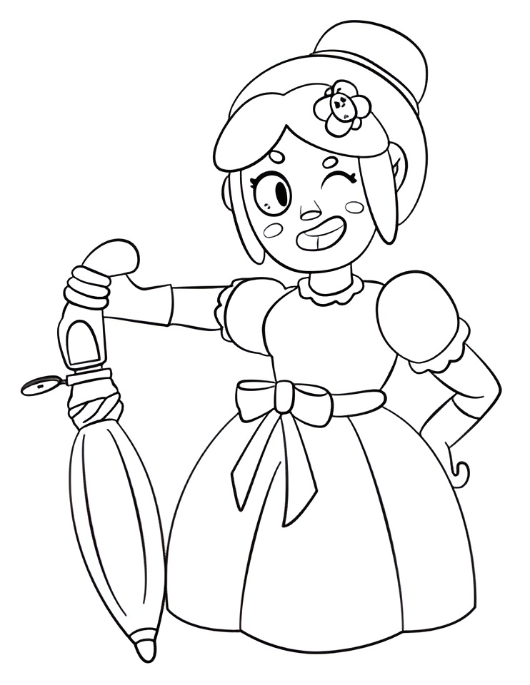 Desenho da piper de Brawl Stars para colorir