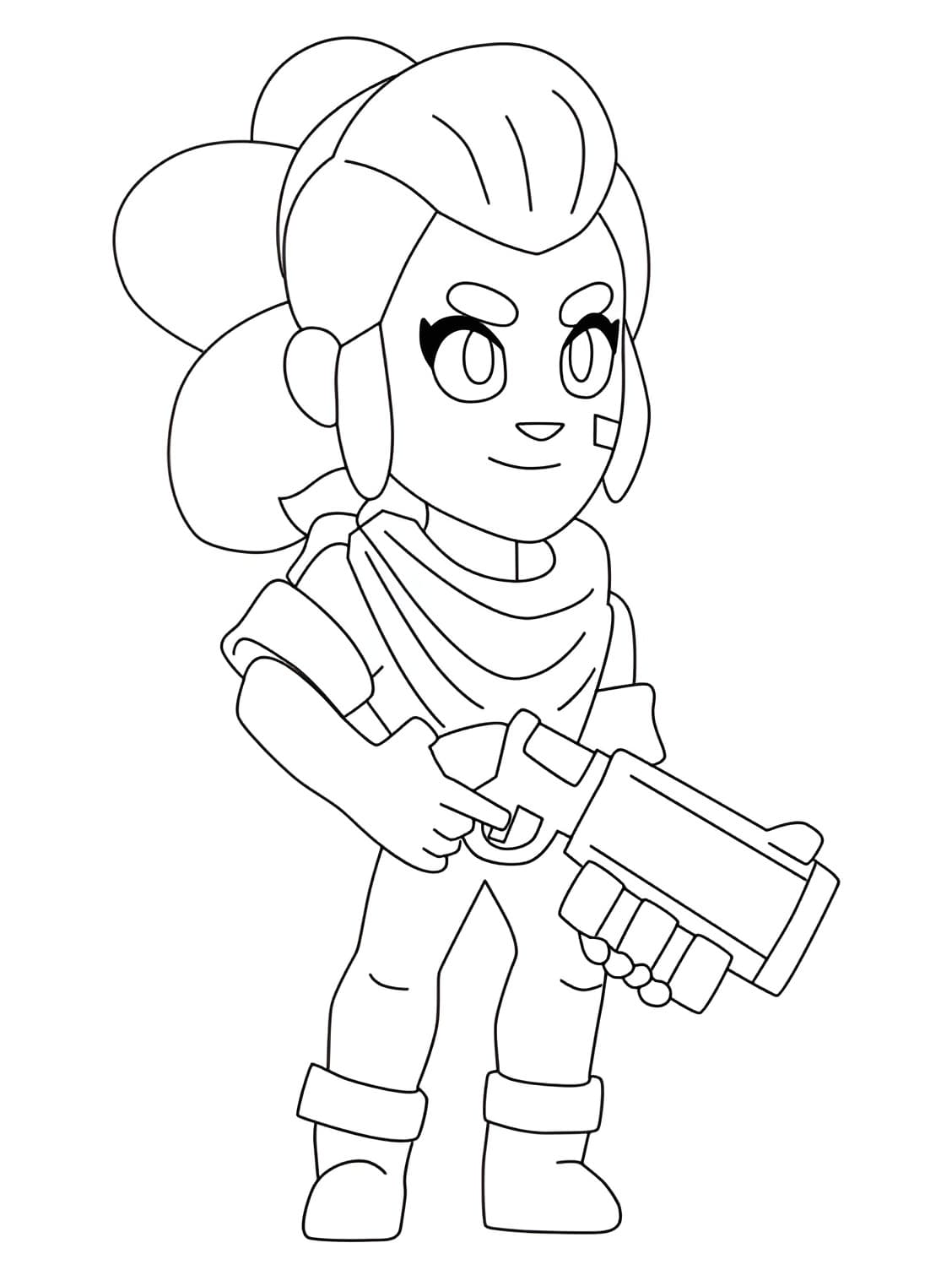 Desenho da shelly de Brawl Stars para colorir