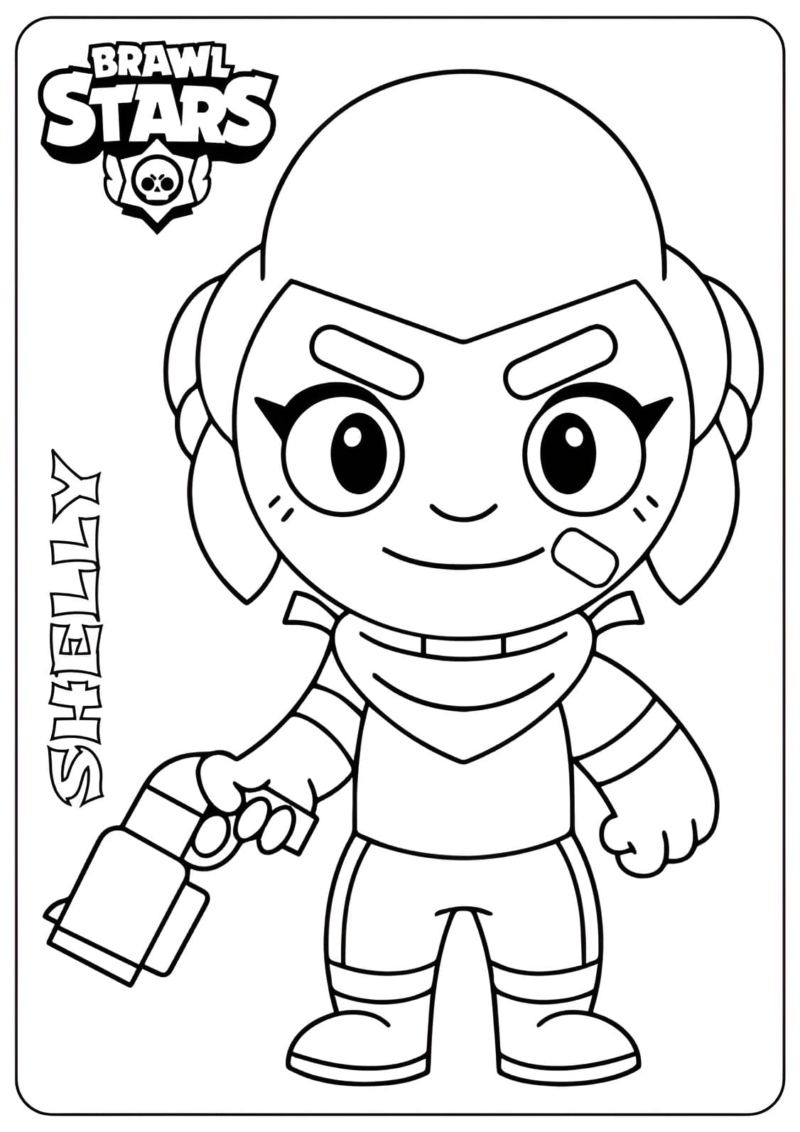 Desenho da shelly para colorir e imprimir