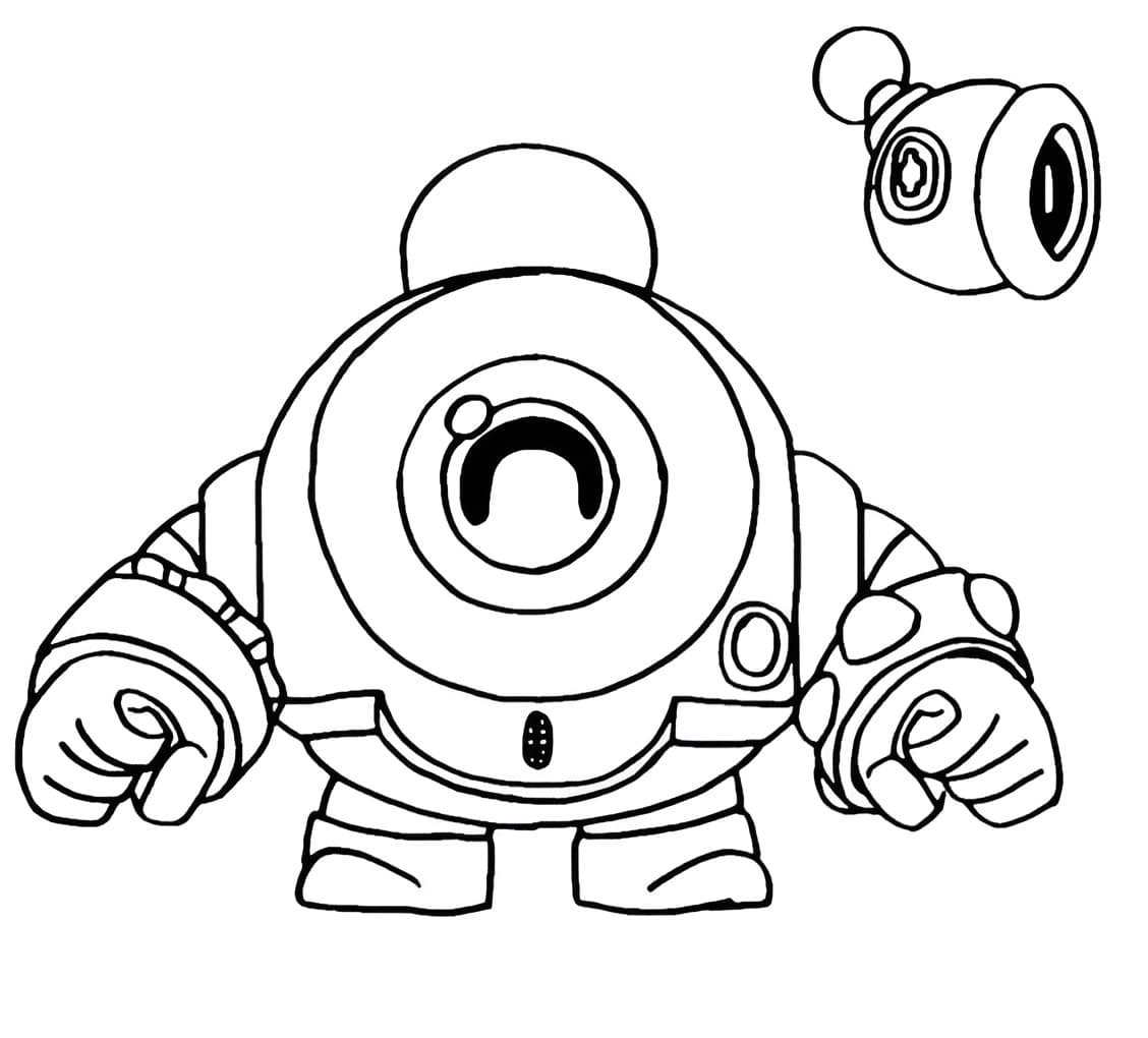 Desenho do bot para colorir