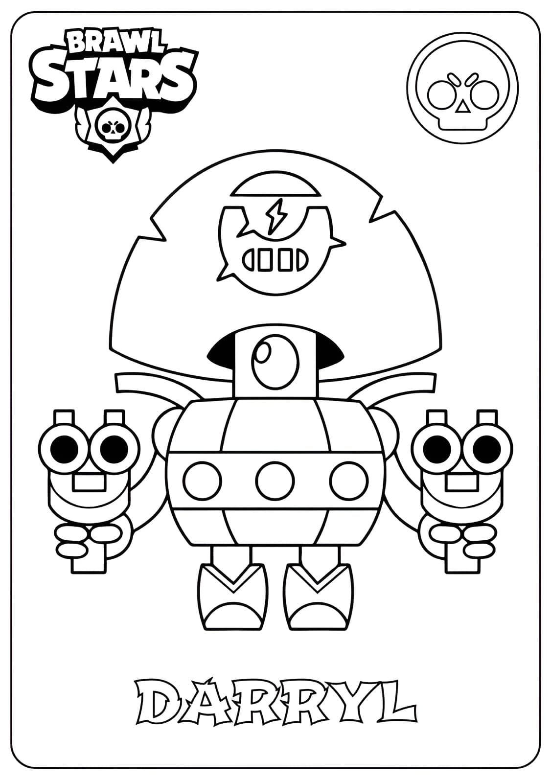 Desenho do darryl para colorir