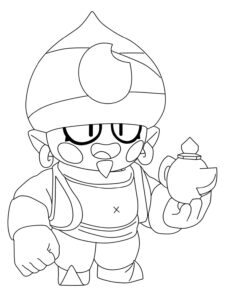 Desenho do gene de Brawl Stars para colorir