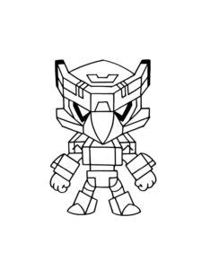 Desenho do mecha crow de Brawl Stars para colorir