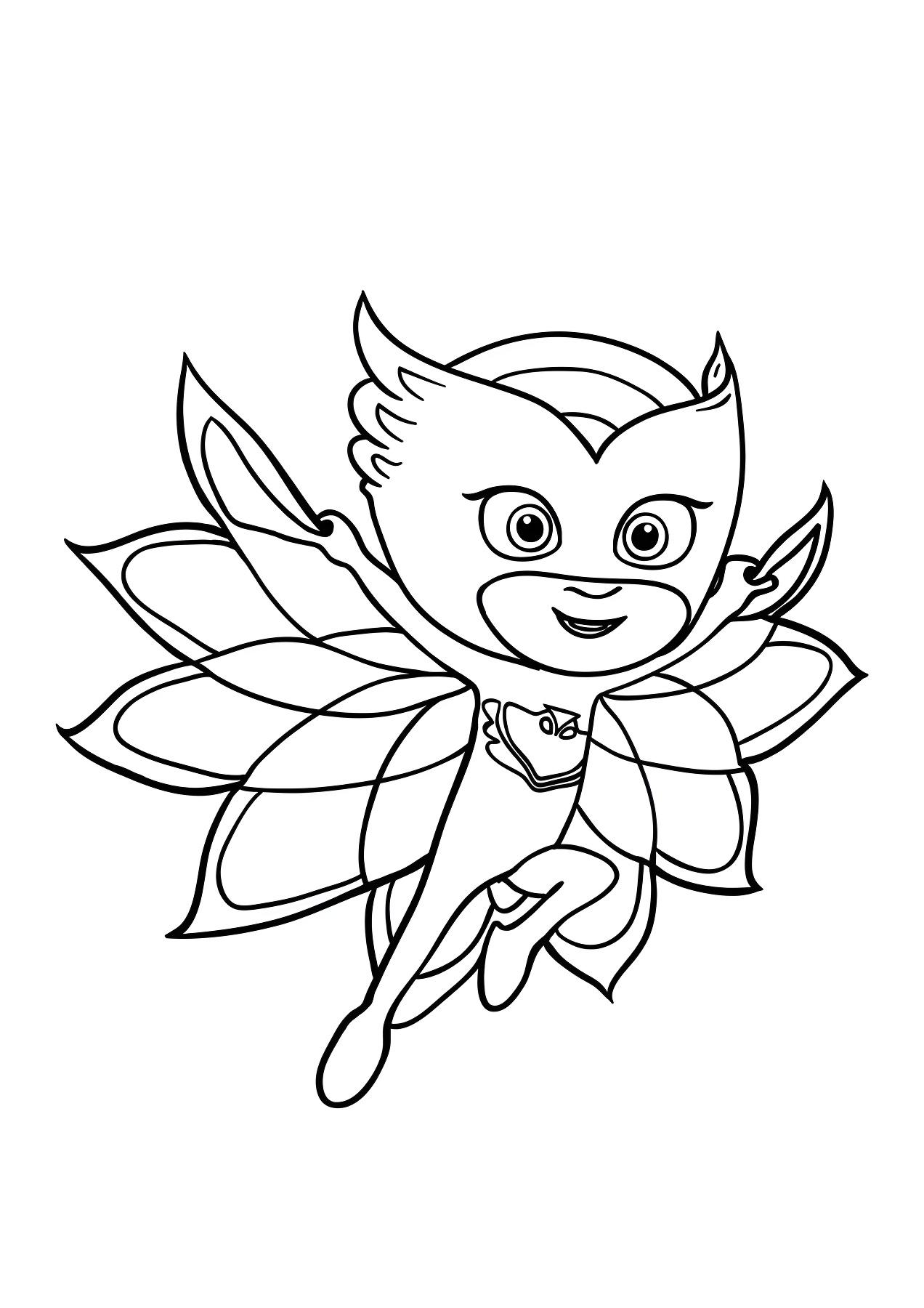 Desenho do pj masks coruja com asas para imprimir (2)