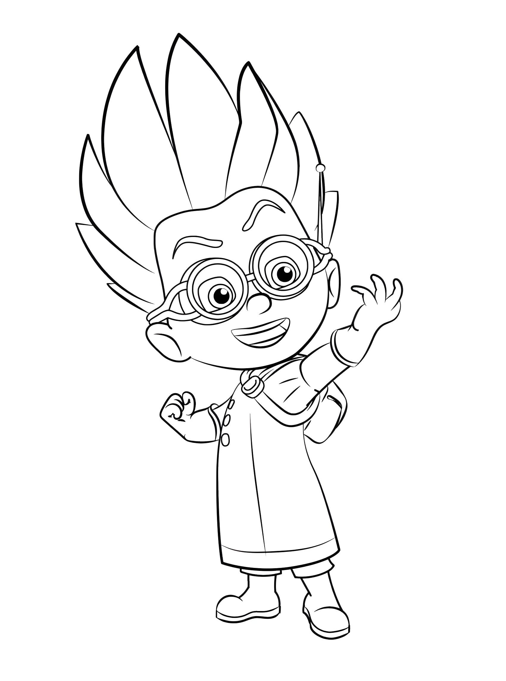 Desenho do pj masks romeu vilao para colorir