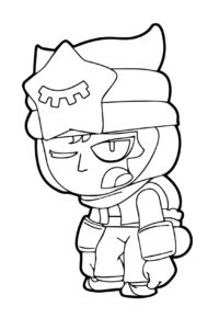 Desenho do sandy de Brawl Stars para colorir