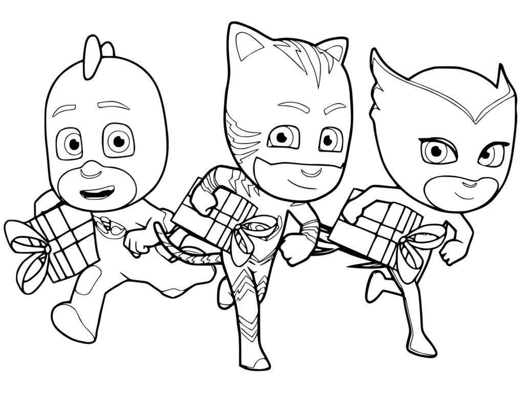 Imagem Do Pj Masks Trio Completo Para Colorir Mr Desenho