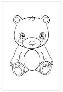 Imagem do urso de pelucia para colorir