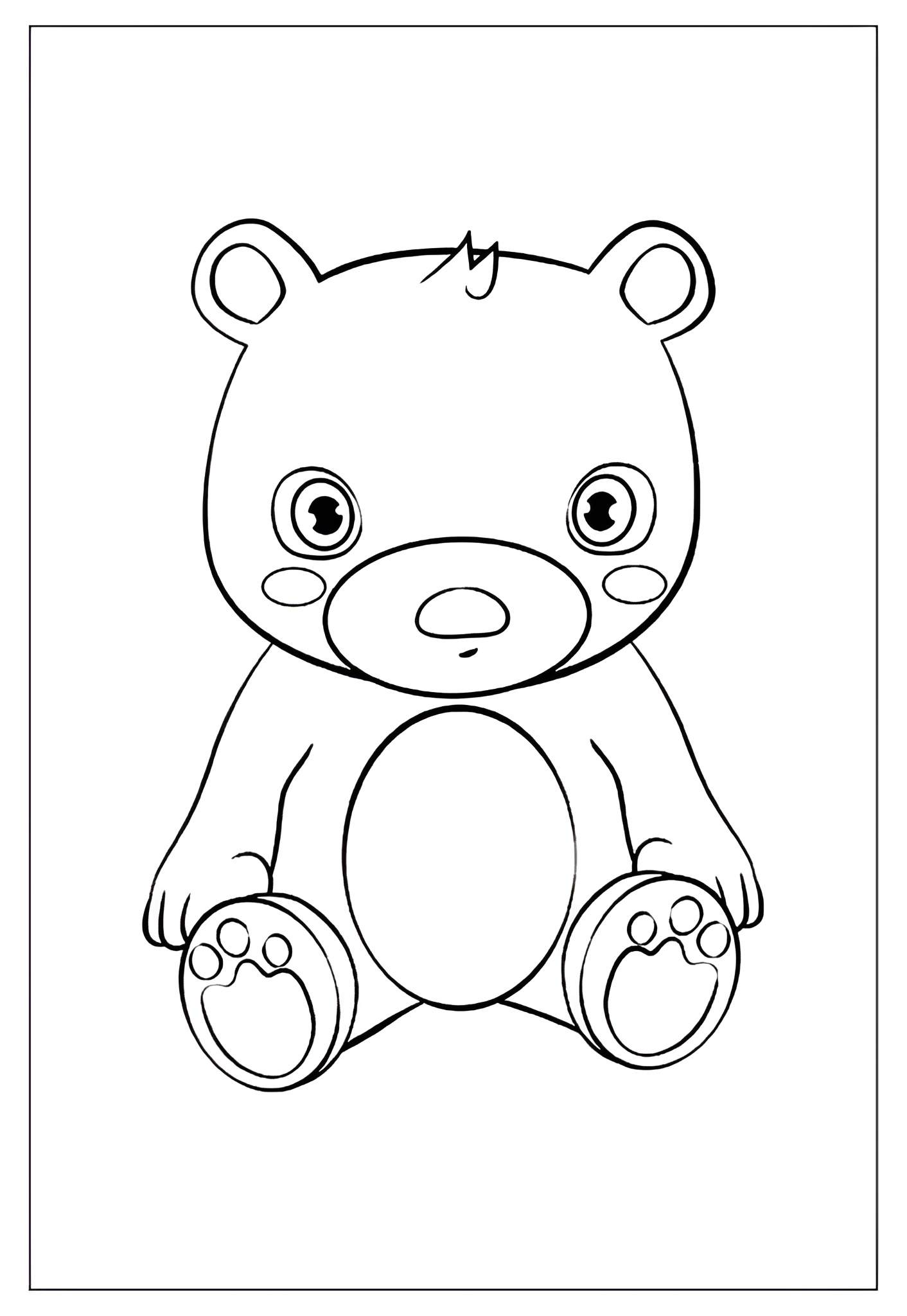 Imagem do urso de pelucia para colorir