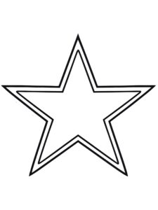 Desenho da estrela para colorir e imprimir