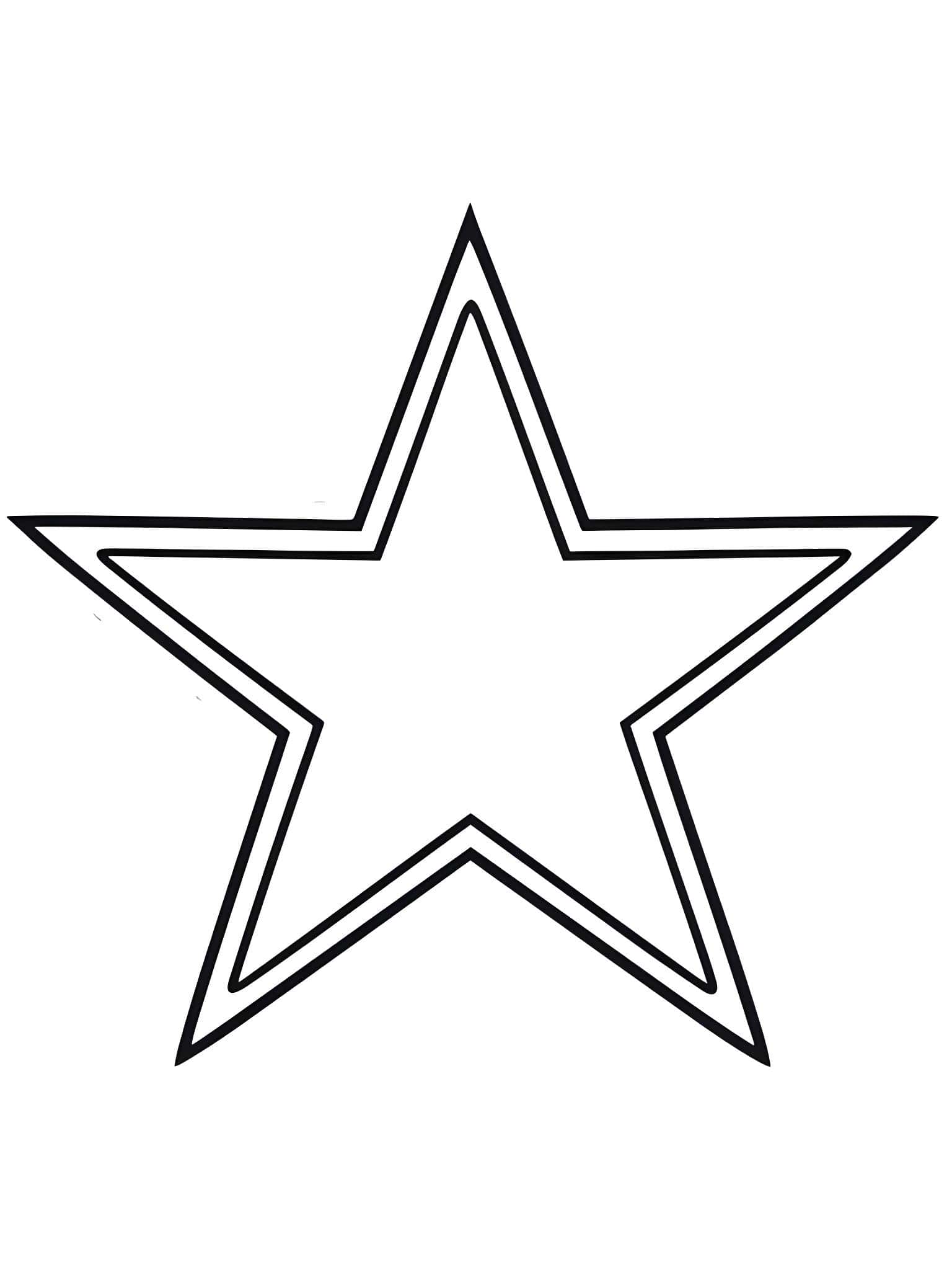 Desenho da estrela para colorir e imprimir