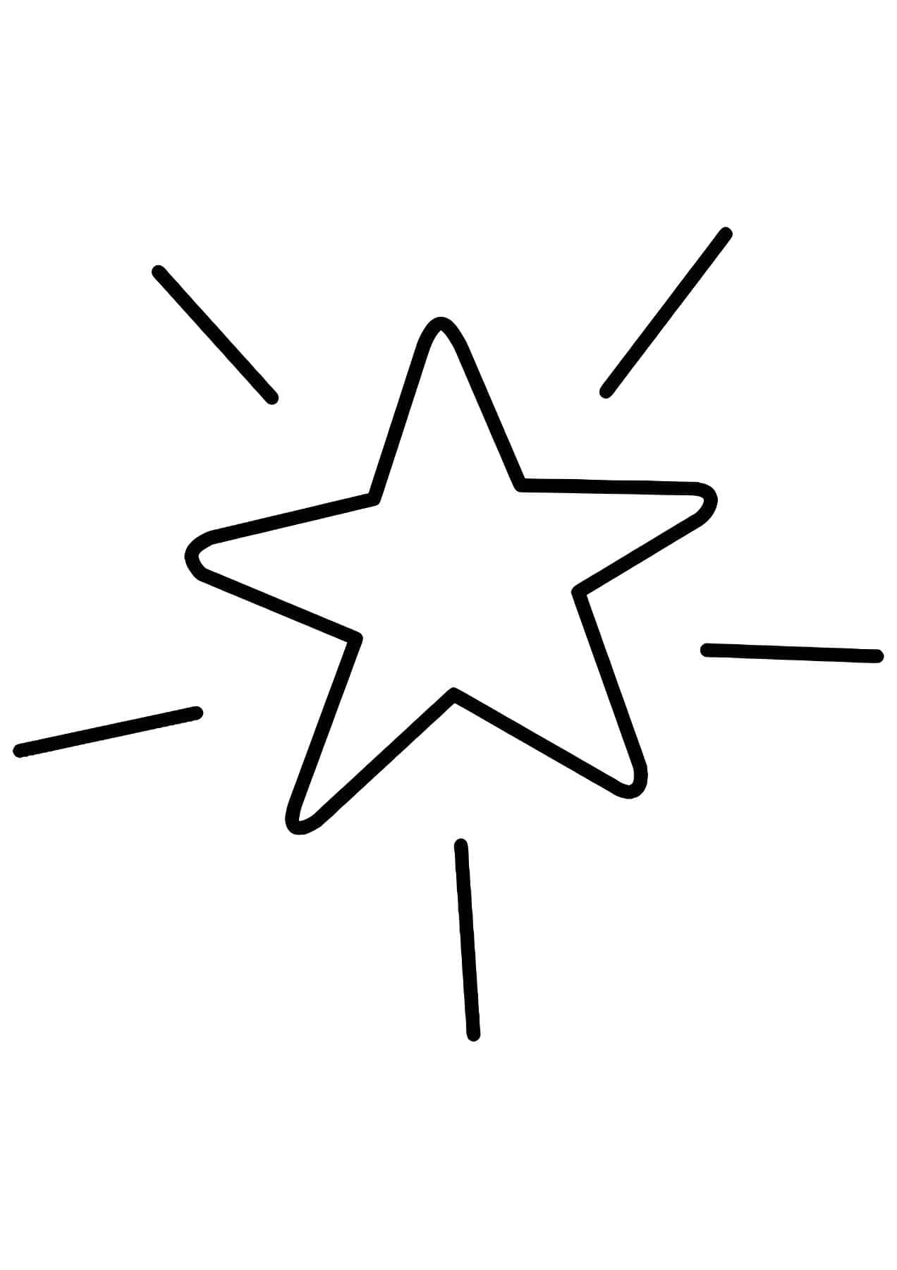 Desenho da estrela para colorir