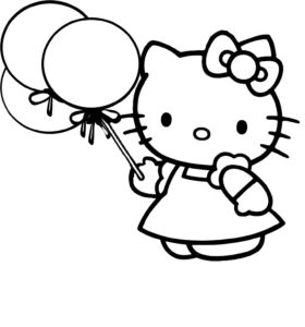 Desenho da hello kitty para colorir