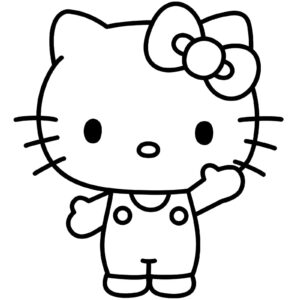 Desenho da hello kitty para colorir e imprimir