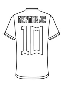 Desenho das costas da camisa de Neymar Jr para imprimir