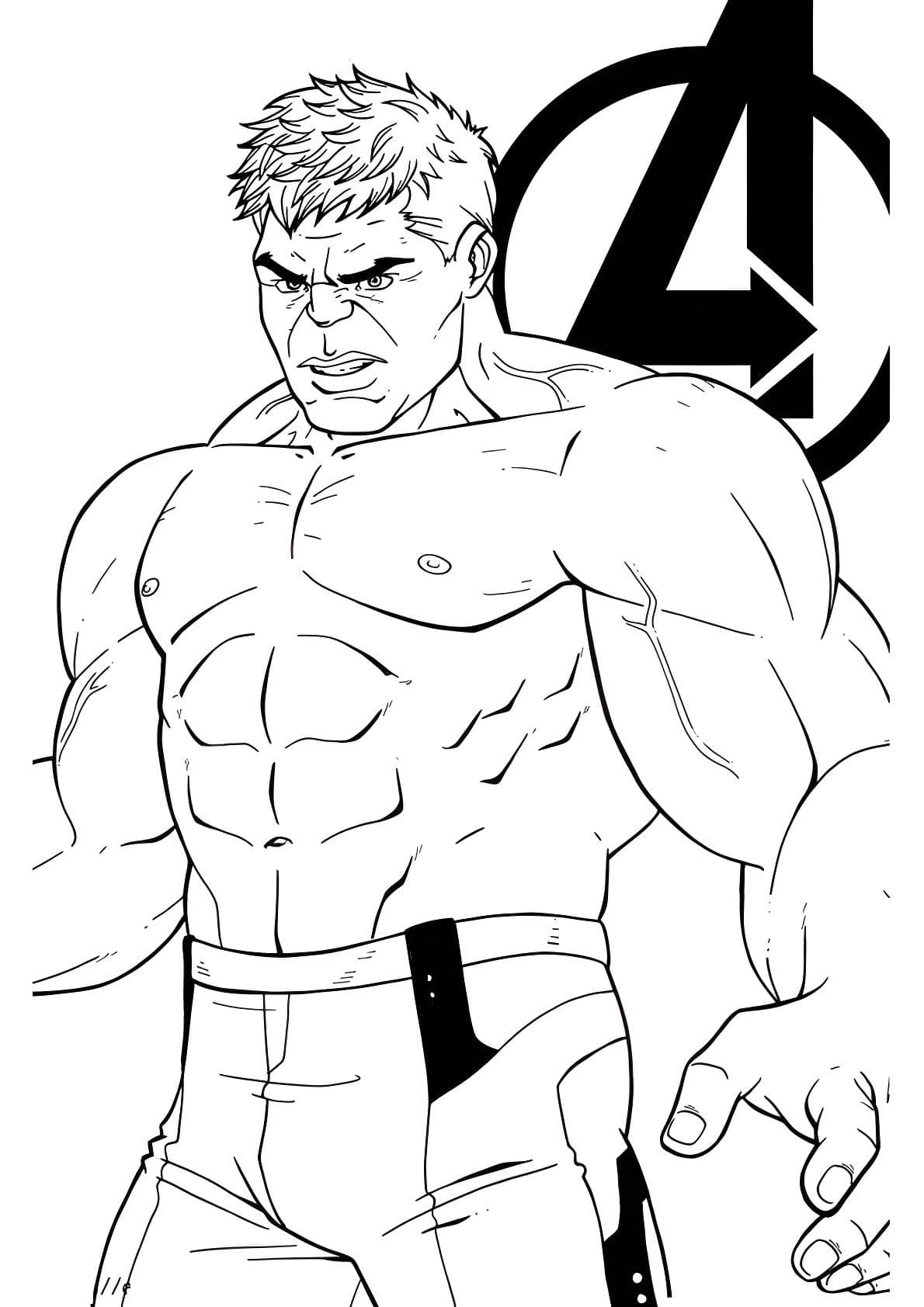 Desenho de hulk para imprimir