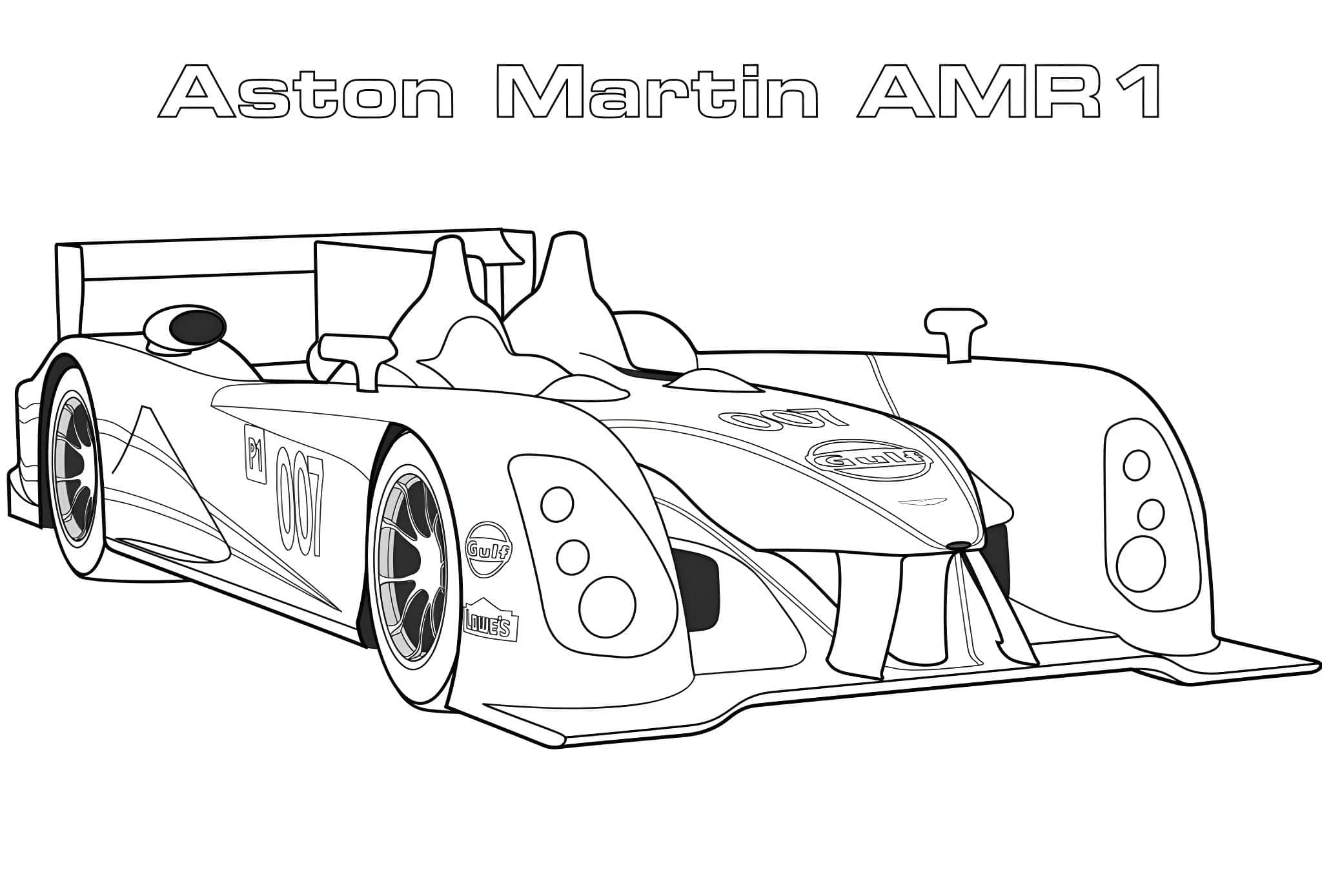 Desenho do carro de fórmula 1 para imprimir