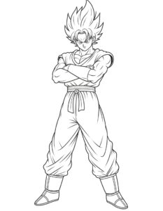 Desenho do goku para imprimir