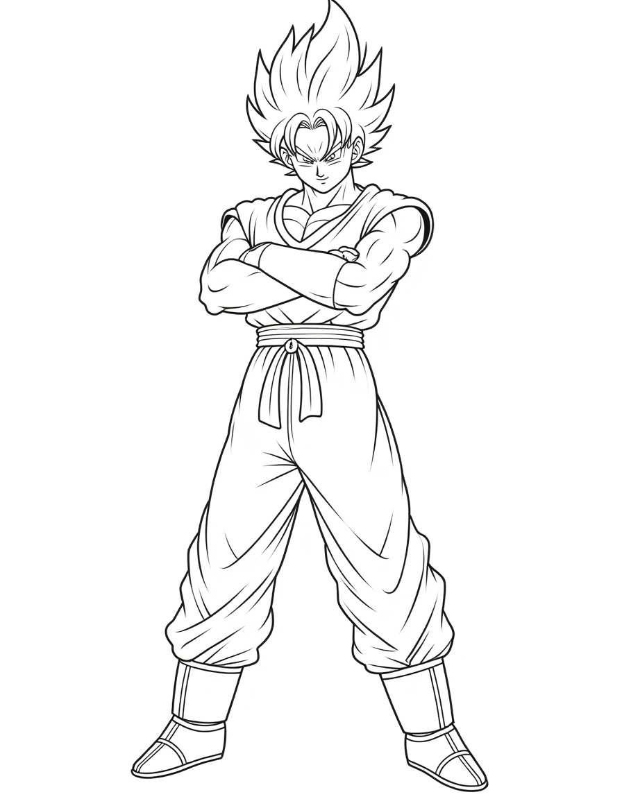 Desenho do goku para imprimir