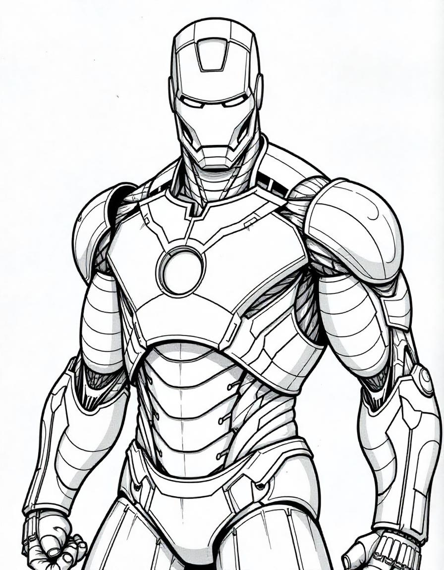 Desenho do ironman para imprimir