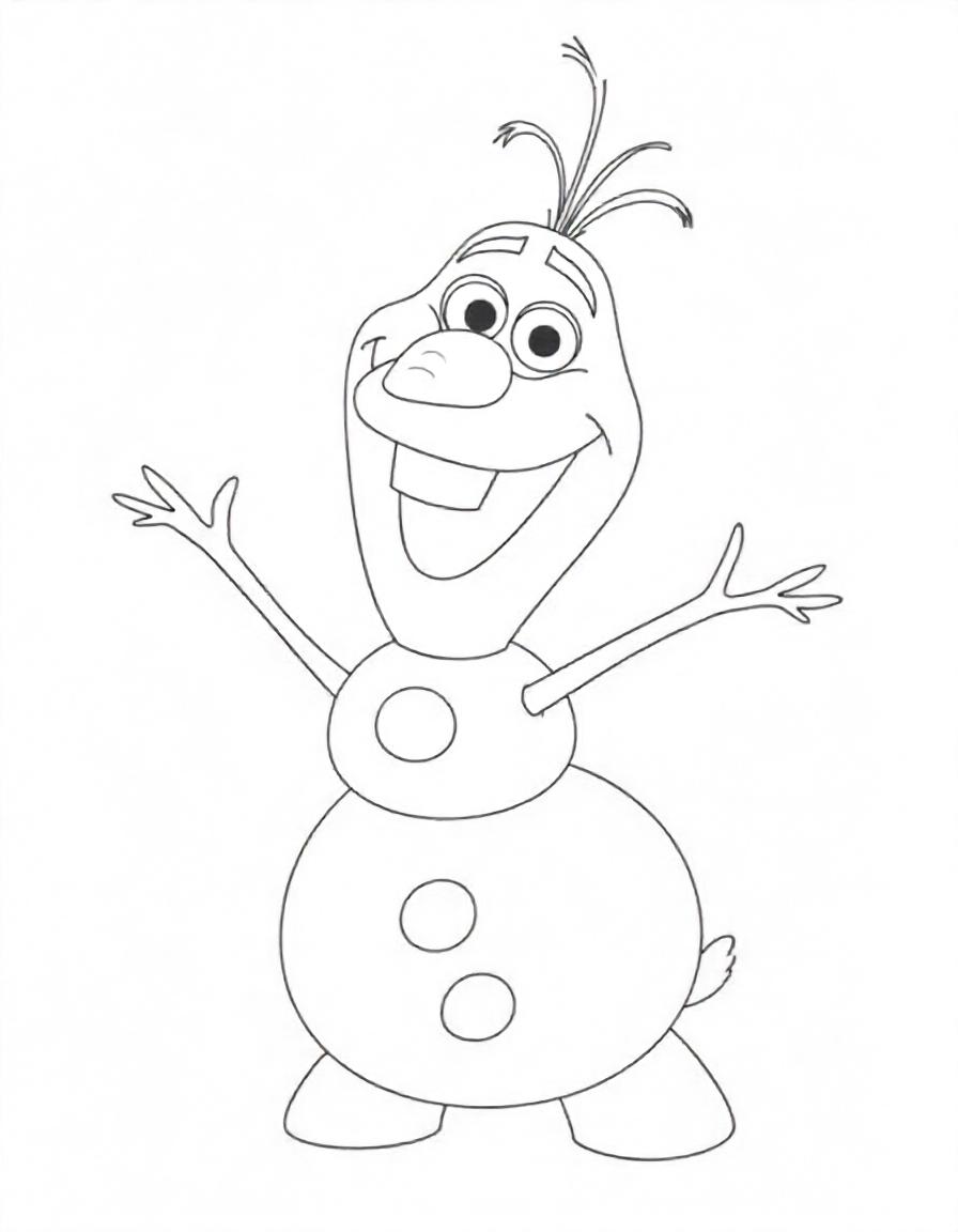 Desenho do olaf para colorir