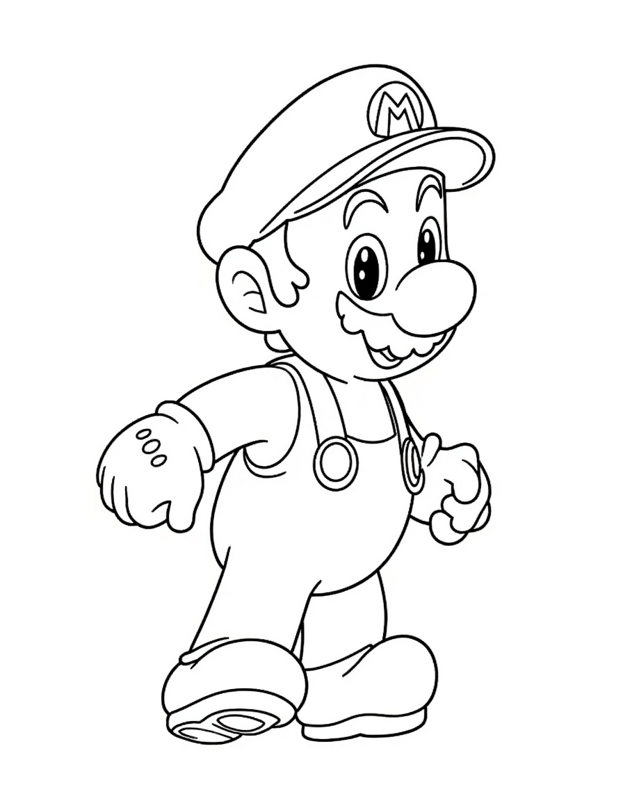 Desenho do super mario bros para imprimir