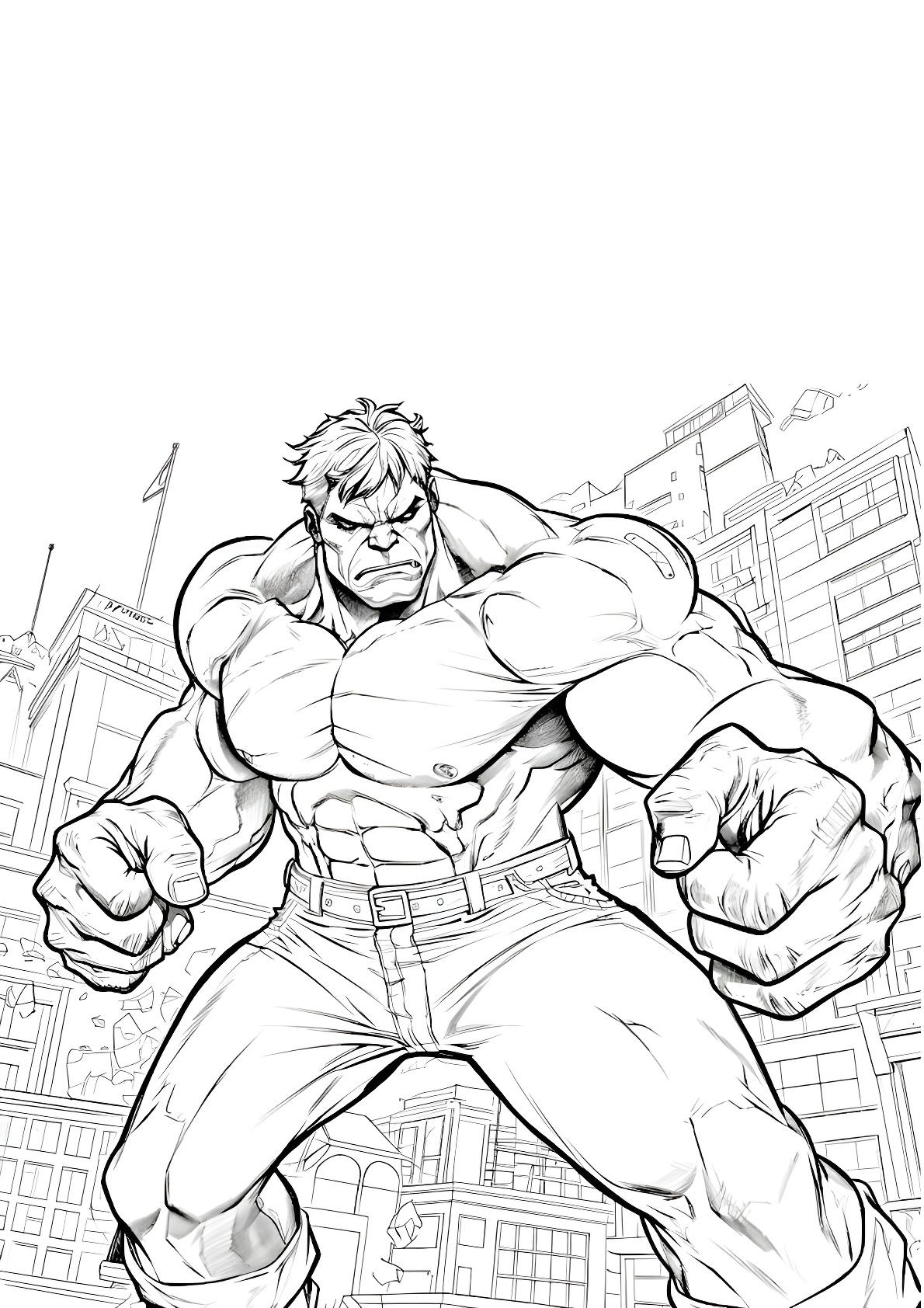 Imagem de hulk para colorir