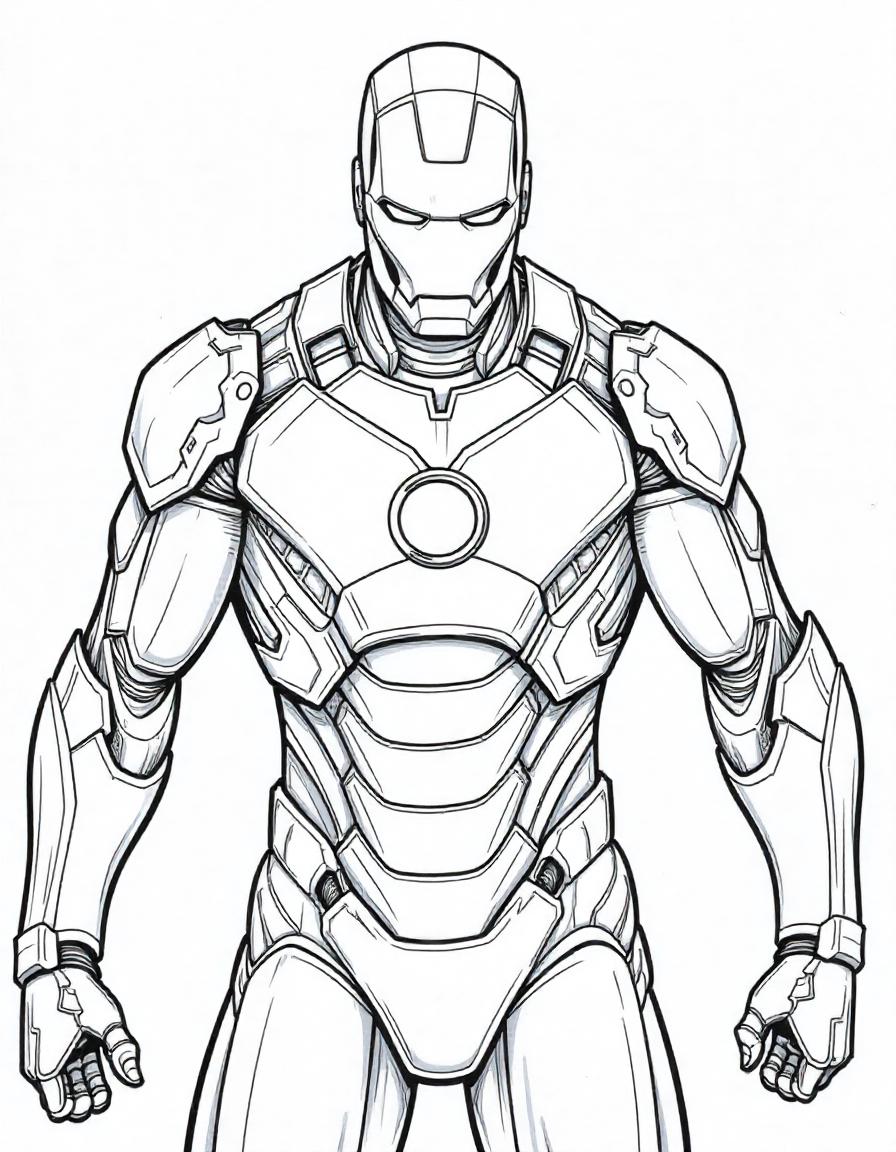 Imagem do ironman para colorir